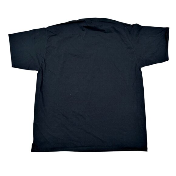 Port Company Mens Black T-Shirt Size 2XL Red Go Kart Racer Flag Short Sleeve - Picture 3 of 6